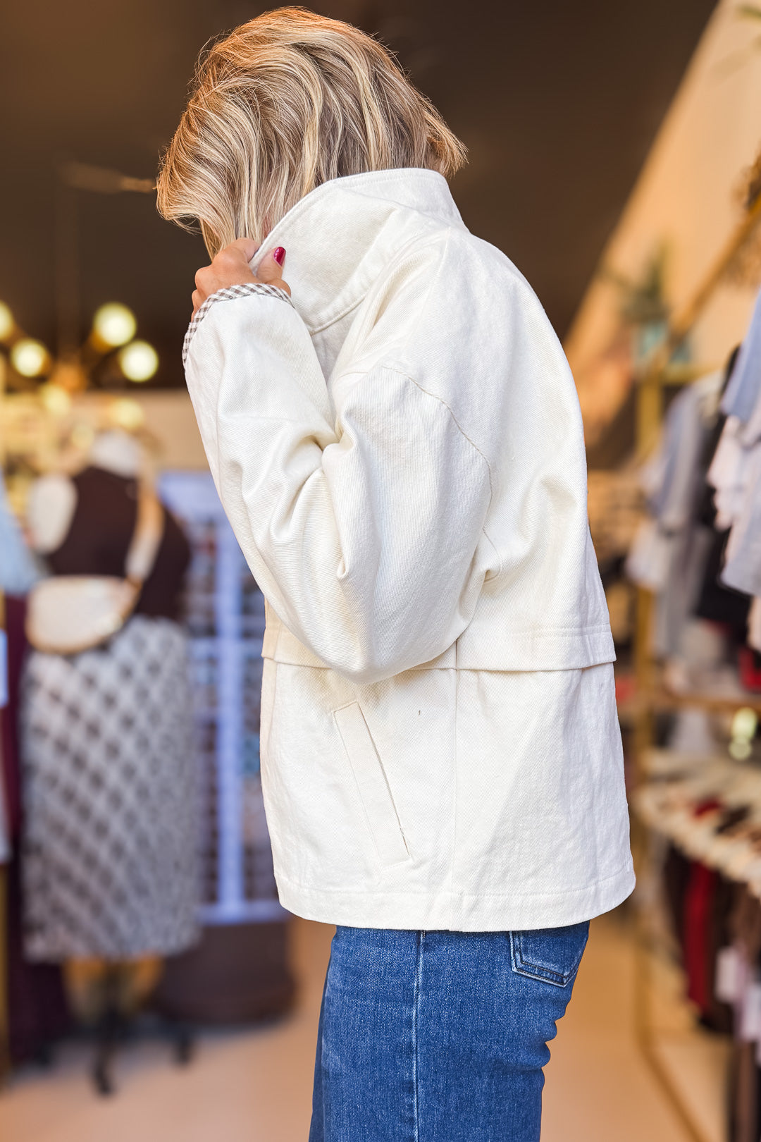 Georgie Brown Gingham Jacket