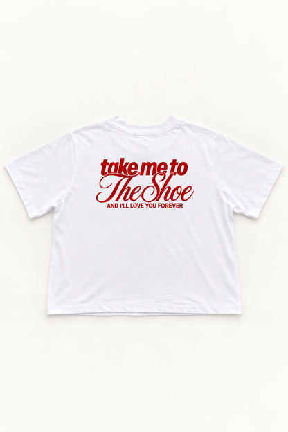 Take Me to The Shoe Boxy Tee - White