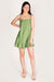 Green Ruffle Hem Mini Dress