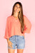 Callie Lightweight Coral Sweater - FINAL SALE