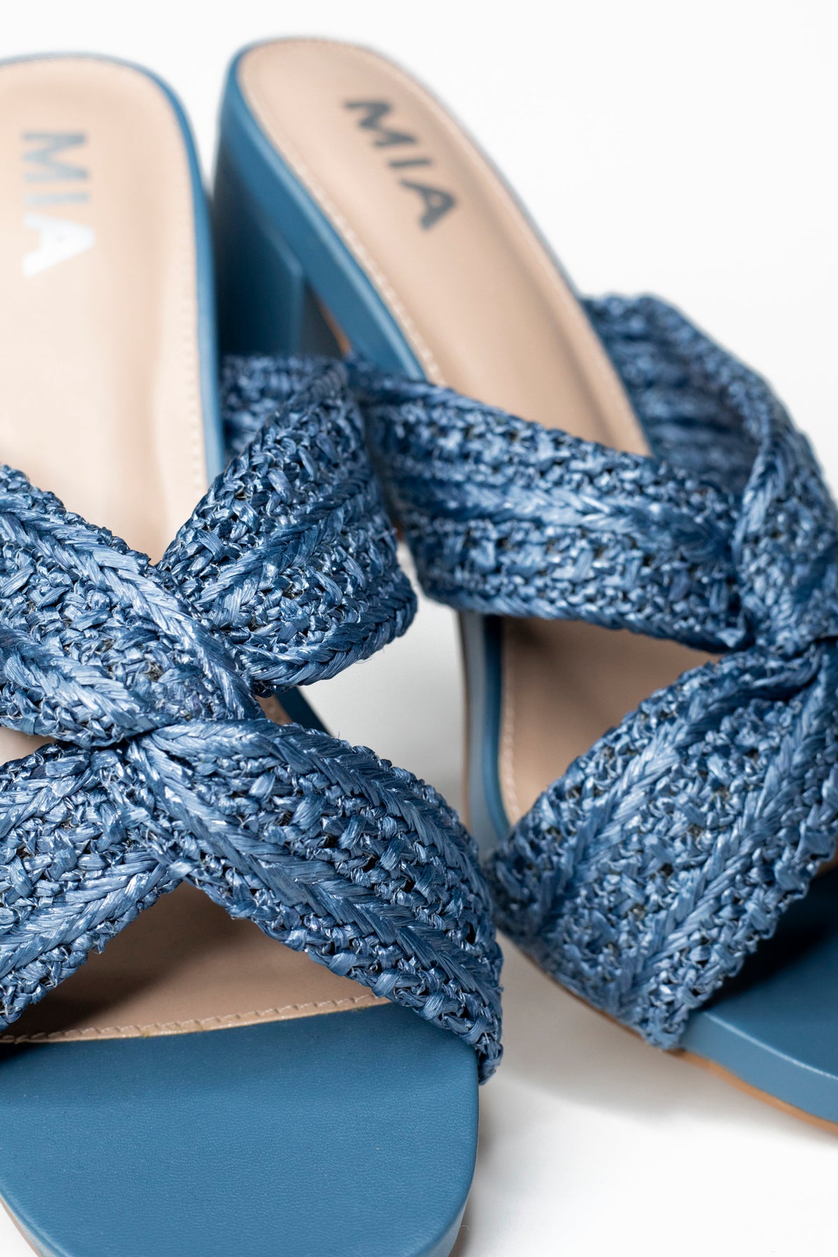 MIA Maxine Blue Raffia Heel - FINAL SALE