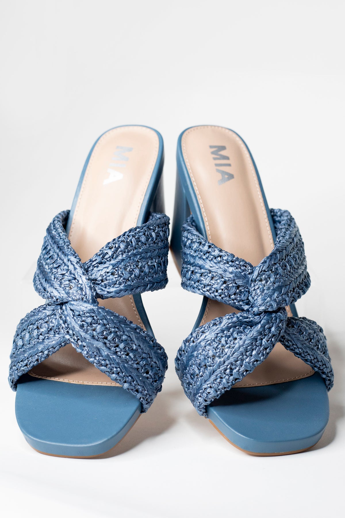 MIA Maxine Blue Raffia Heel - FINAL SALE