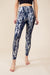 Navy and Silver Foil Printed Compression Leggings - FINAL SALE